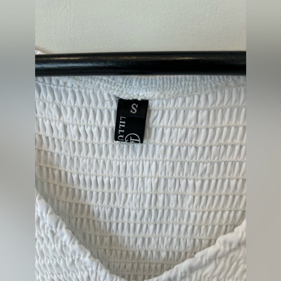 Lillusory Flowy White Smocked Midi Dress - Picture 9 of 11